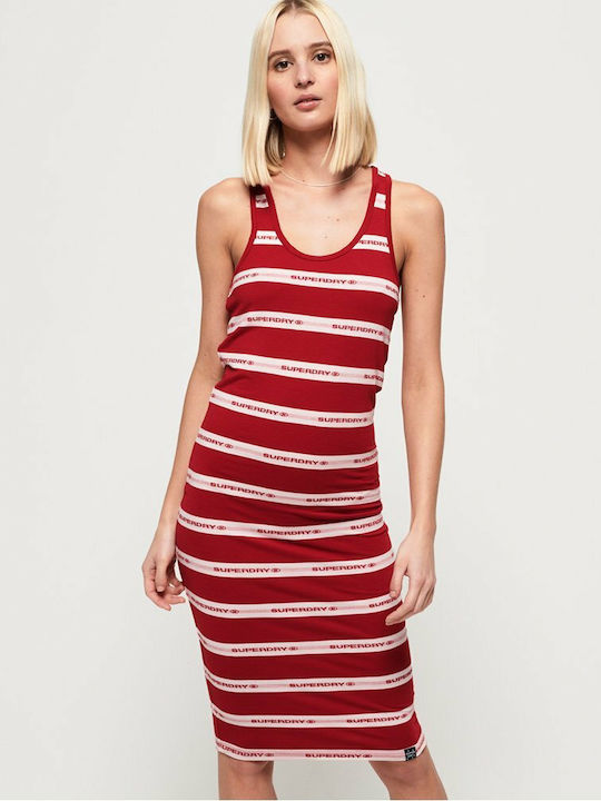 Superdry D2 Mila Summer Midi Dress Red