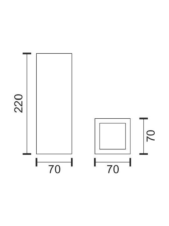 Spot Light Φωτιστικό Τοίχου Ασημί 22x7εκ. Spot Light Φωτιστικό Τοίχου Ασημί 22x7εκ.