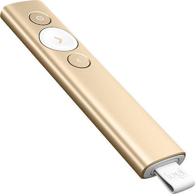 Logitech Präsentierer Spotlight Slate und Slideshow-Tasten in Gold Farbe