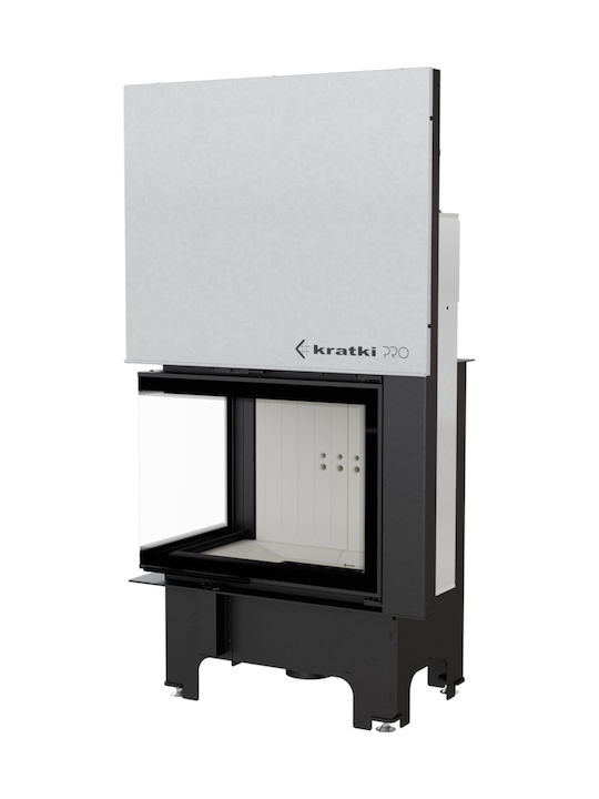 Kratki VNL 700 480 Ενεργειακό Τζάκι Ξύλου 12kW Αριστερή Γωνία με Συρόμενη Πόρτα