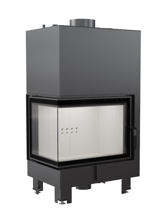 Kratki MBZ PW 13 L BS W Ενεργειακό Τζάκι Ξύλου Καλοριφέρ 13kW Αριστερή Γωνία με Ανοιγόμενη Πόρτα Κλειστού Δοχείου