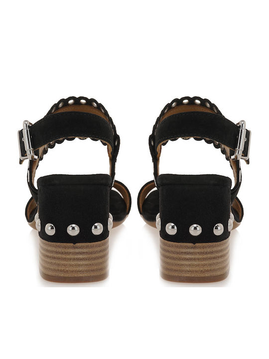 Suede Sandalen Schwarz