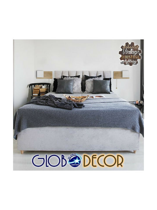 GloboStar Moderne Wandleuchte mit E27 Lampenbirnensockel Weiß 30x15x15cm