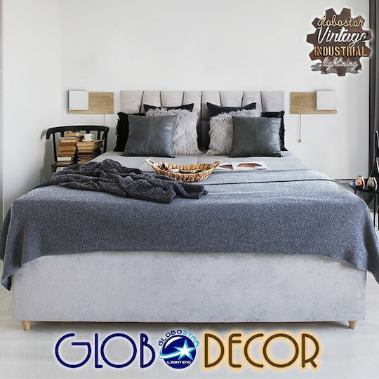 GloboStar Lămpi De Perete Modern Cu Bază De Bec E27 Alb 30x15x15cm