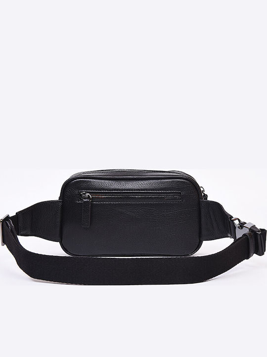 Leather Waist Bag Black