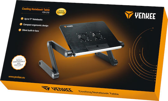 Yenkee YSN 210 Τραπεζάκι για Laptop έως 17" με 2 Ανεμιστήρες