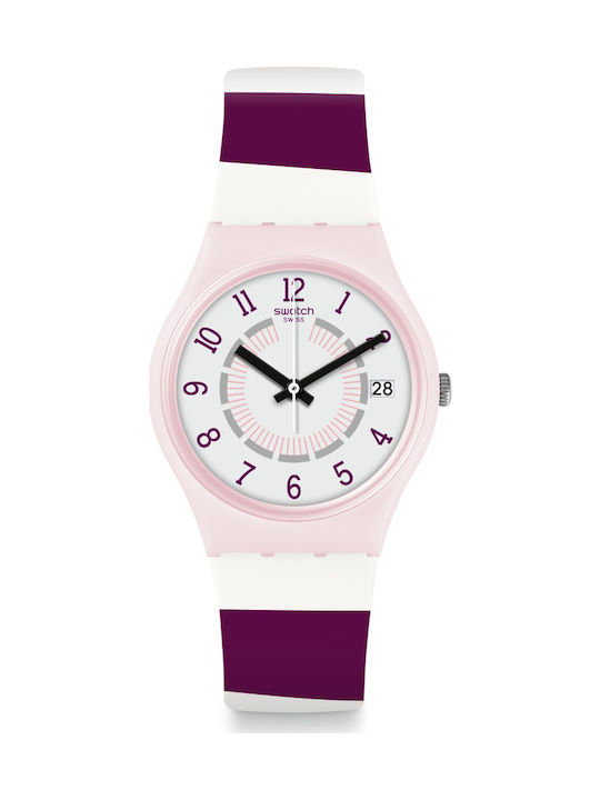 Swatch Miss Yacht Watch Battery with Rubber Strap