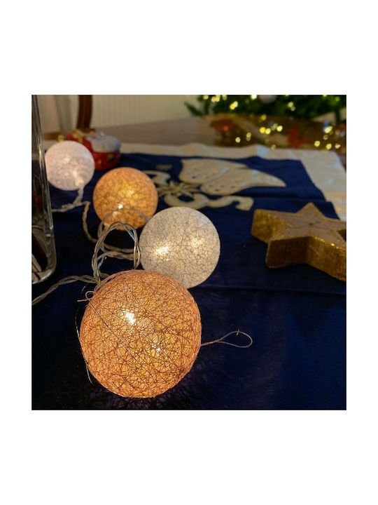 Casalux Garland Lights Exterior cu 10 bile de plastic și iluminare caldă