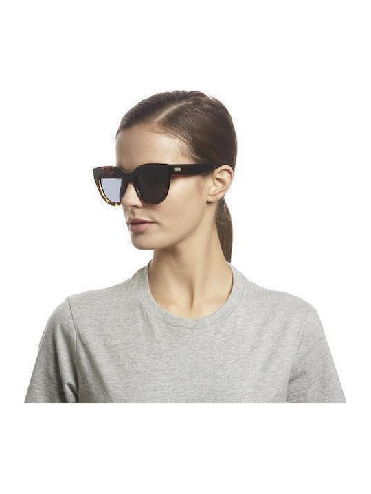 Le Specs Air Heart Women's Sunglasses with Brown Tartaruga Plastic Frame and Gray Lens LSP1902028