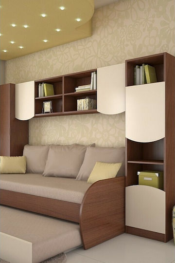 Apfel Schlafsofa Einzeln για Στρώμα 90x200cm