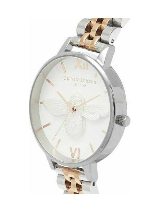 Olivia Burton 3D Bee Watch with Gold Metal Bracelet