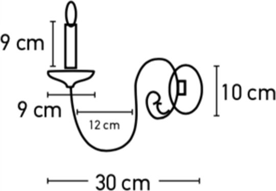 Inlight Clasic Lumină de Perete cu Soclu E14 Patină Albă 10cm