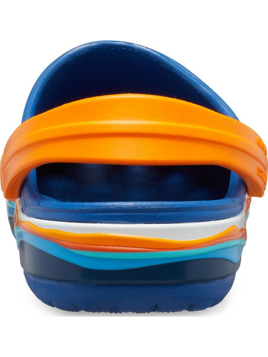 Crocband Wavy Band Παιδικά Ανατομικά Σαμπό Θαλάσσης Μπλε
