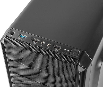 Natec Titan 660 Plus Gaming Midi Tower Κουτί Υπολογιστή με Πλαϊνό Παράθυρο Μαύρο