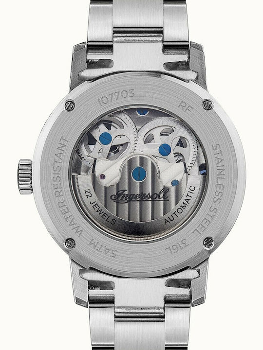 Ingersoll The Jazz Automatic Men's Watch 42mm Automatic with Silver Metal Bracelet
