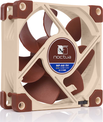 Noctua NF-A8 5V Gehäuselüfter 80mm mit Verbindung 3-polig 1Stück Braun