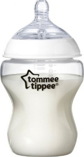 Tommee Tippee Πλαστικό Μπιμπερό Closer to Nature Κατά των Κολικών με Θηλή Σιλικόνης για 0+ μηνών Λευκό 260ml