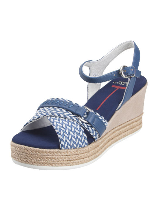 U.S. Polo Assn. Madeira Women's Fabric Platform Shoes Light Blue