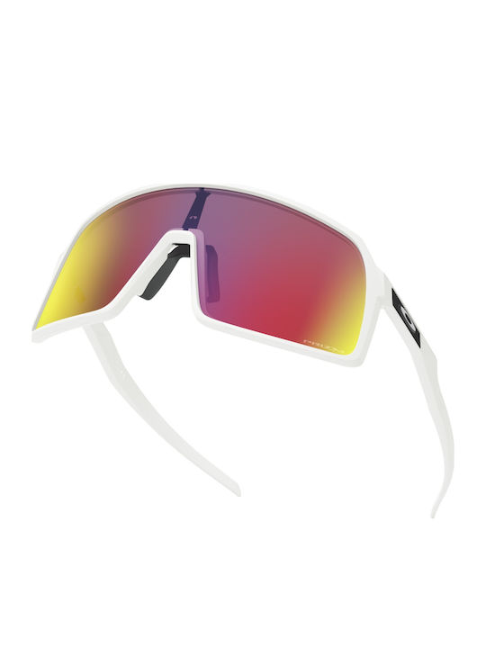 Oakley Sutro Men's Sunglasses with White Plastic Frame and Red Lens OO9406-06
