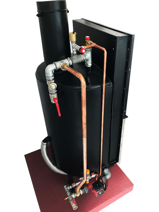 Werstahl BioHydro 30 Ενεργειακό Τζάκι Pellet Καλοριφέρ 30.11kW Ίσιο με Συρόμενη Πόρτα