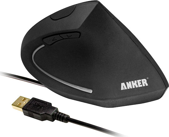 Anker AK-98ANWVM-BA Ενσύρματο Εργονομικό Vertical Ποντίκι Μαύρο