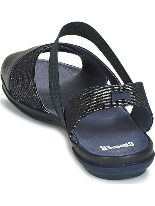 Right Nina Δερμάτινα Γυναικεία Σανδάλια Navy Μπλε