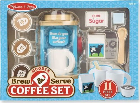 Melissa & Doug Καφετιέρα από Ξύλο 11τμχ