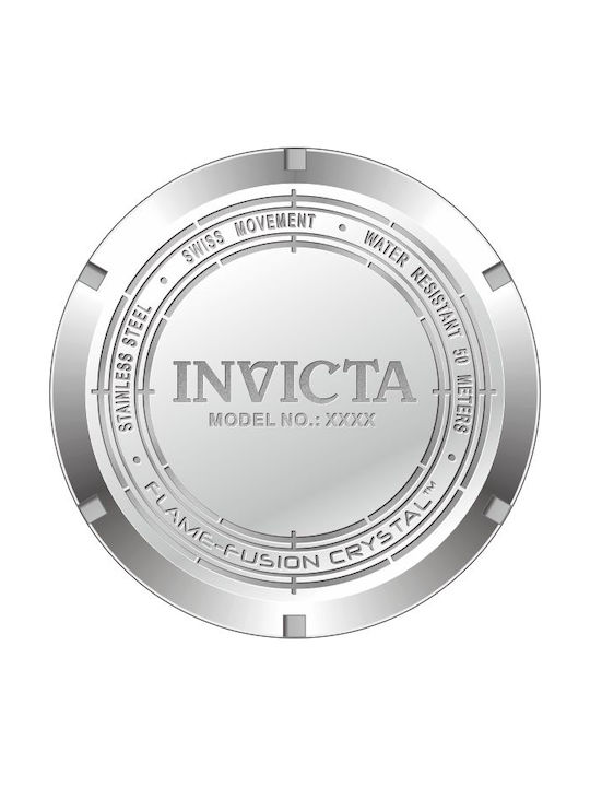 Invicta Vintage Men's Watch 43mm Battery with Black Leather Strap