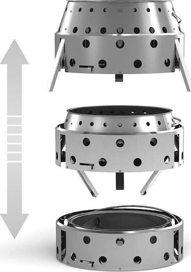 Petromax Atago Inox Portabilă Grătar cu Cărbuni 40cmx40cm
