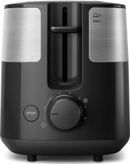 Philips Φρυγανιέρα 2 Θέσεων 830W Inox
