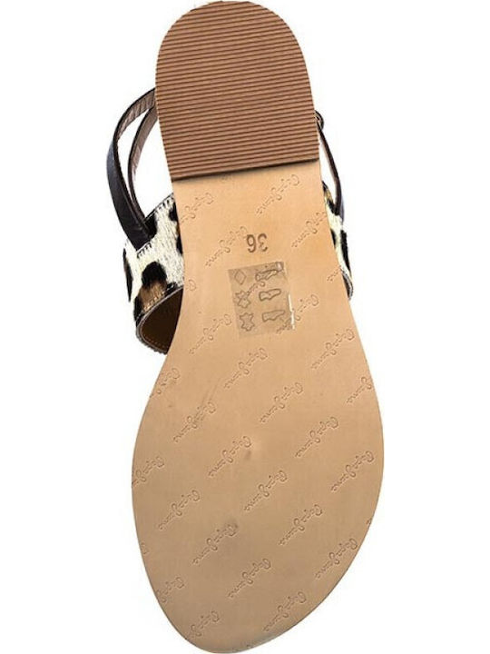 Basic Leder Flache Sandalen für Damen