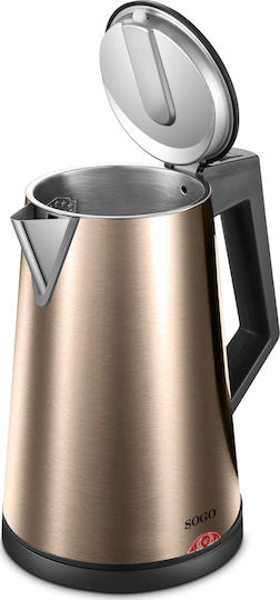 Sogo Βραστήρας 1.7lt 1830W Χρυσός