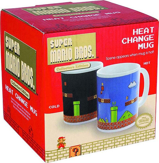 Paladone Nintendo Super Mario Bros. Heat Change Mug Schimbare de căldură Cană Ceramică Multicoloră 300ml