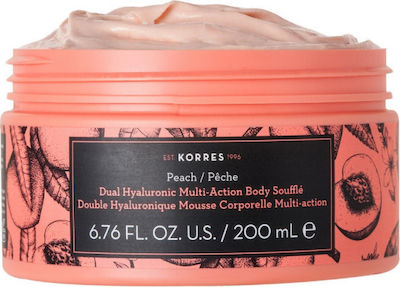 Korres Double Hualuronic Multi Action Peach Moisturizing Butter with Hyaluronic Acid 200ml