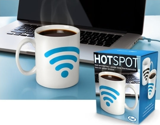 Hot Spot WiFi Heat Change Porcelain White Mug 300ml Hot Spot WiFi Heat Change Porcelain White Mug 300ml