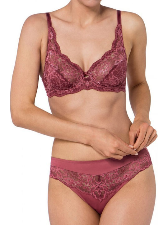 Triumph Amourette Charm Bra without Padding Underwire Burgundy