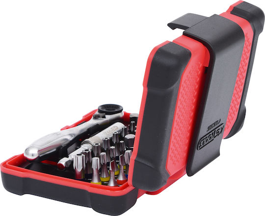 Ks Tools Torsion Power Bit Box Set de chei tubulare și clichet 1\4" 32buc