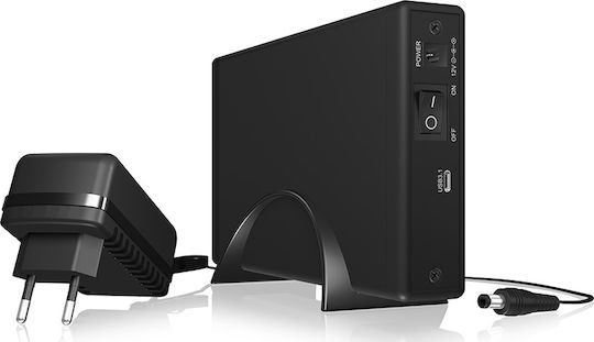 Icy Box Hard Drive Case 3.5" SATA III with connection Type-C in Schwarz color