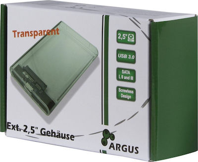 Inter-Tech Argus GD-25000 Case for Hard Drive 2.5" SATA III with Connection USB 3.0 Transparent 88884092