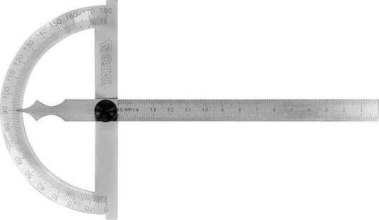 Yato Steel Angle Ruler with Protractor 15cm