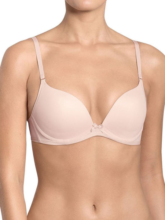 WOW Comfort PU Bra with Light Padding without Underwire Pink