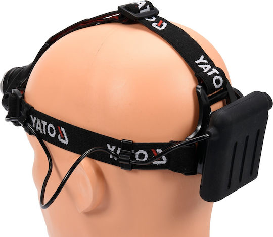 Yato Rechargeable Headlamp LED with Maximum Brightness 450lm Black