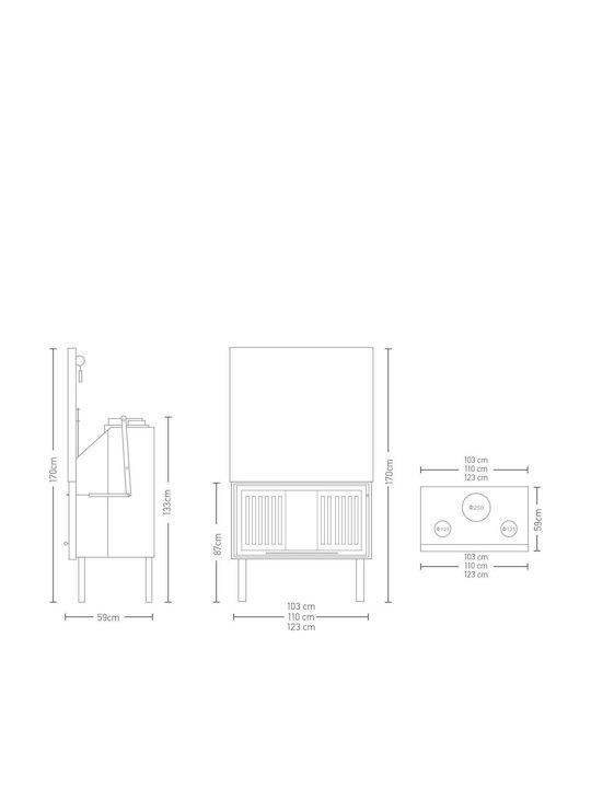 Warm FW 100 D Kaminofen Holz 24.21kW Gerade mit Schiebeschranktür Geschlossenes Ausdehnungsgefäß Warm FW 100 D Kaminofen Holz 24.21kW Gerade mit Schiebeschranktür Geschlossenes Ausdehnungsgefäß