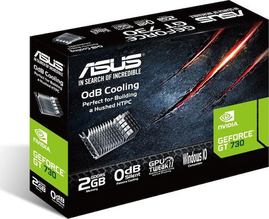 Asus GeForce GT 730 2GB GDDR5 Silent with Brackets Κάρτα Γραφικών