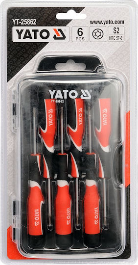 Yato Set Magnetic Precision Screwdrivers with 6 Interchangeable Tips