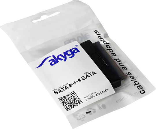 Akyga Adapter SATA Daten/Strom zu SATA slim Schwarz (AK-CA-53)