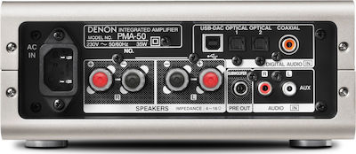 Denon Ολοκληρωμένος Ενισχυτής Hi-Fi Stereo PMA-50 50W/4Ω Μαύρος