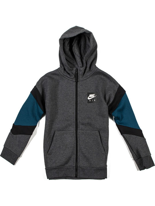 Nike Παιδική Ζακέτα Φούτερ AIR Γκρι