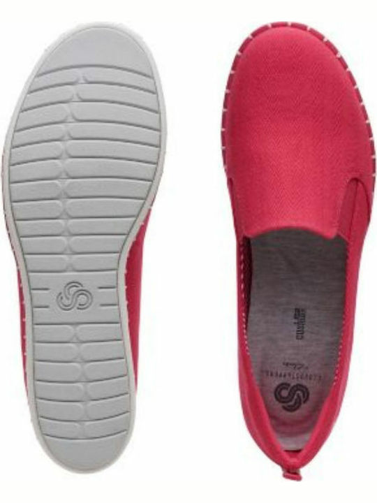 Step Glow Leder Anatomisch Damen Slip-Ons Fuchsie
