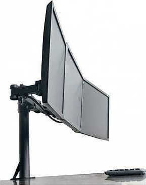 Techly Stand Desk Mounted for 3 Monitors up to 24" with Arm (ICA-LCD-482-T)